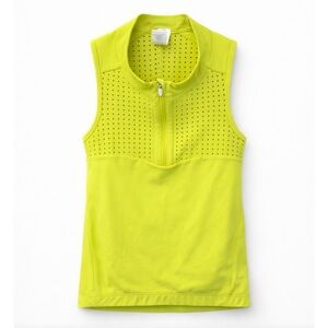 lululemon High Visibility Mesh Zip Running / Cycling Tank Top Size 12